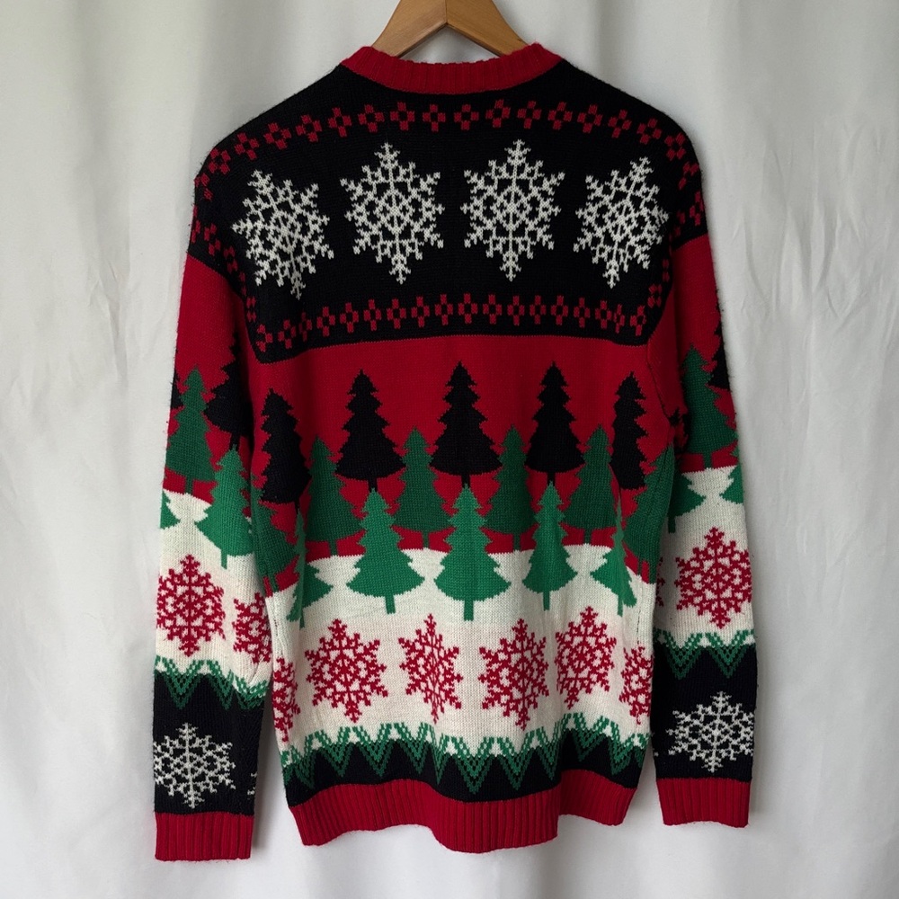 Ugly Christmas Sweater Men's Novelty Holiday Beer Crewneck Sweater Size M - Picture 7 of 11